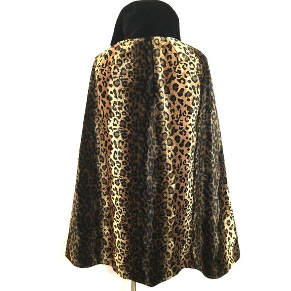 Pimp  Daddy 70’s Leopard Print Velvet Cape Handcrafted - Picture 9 of 13